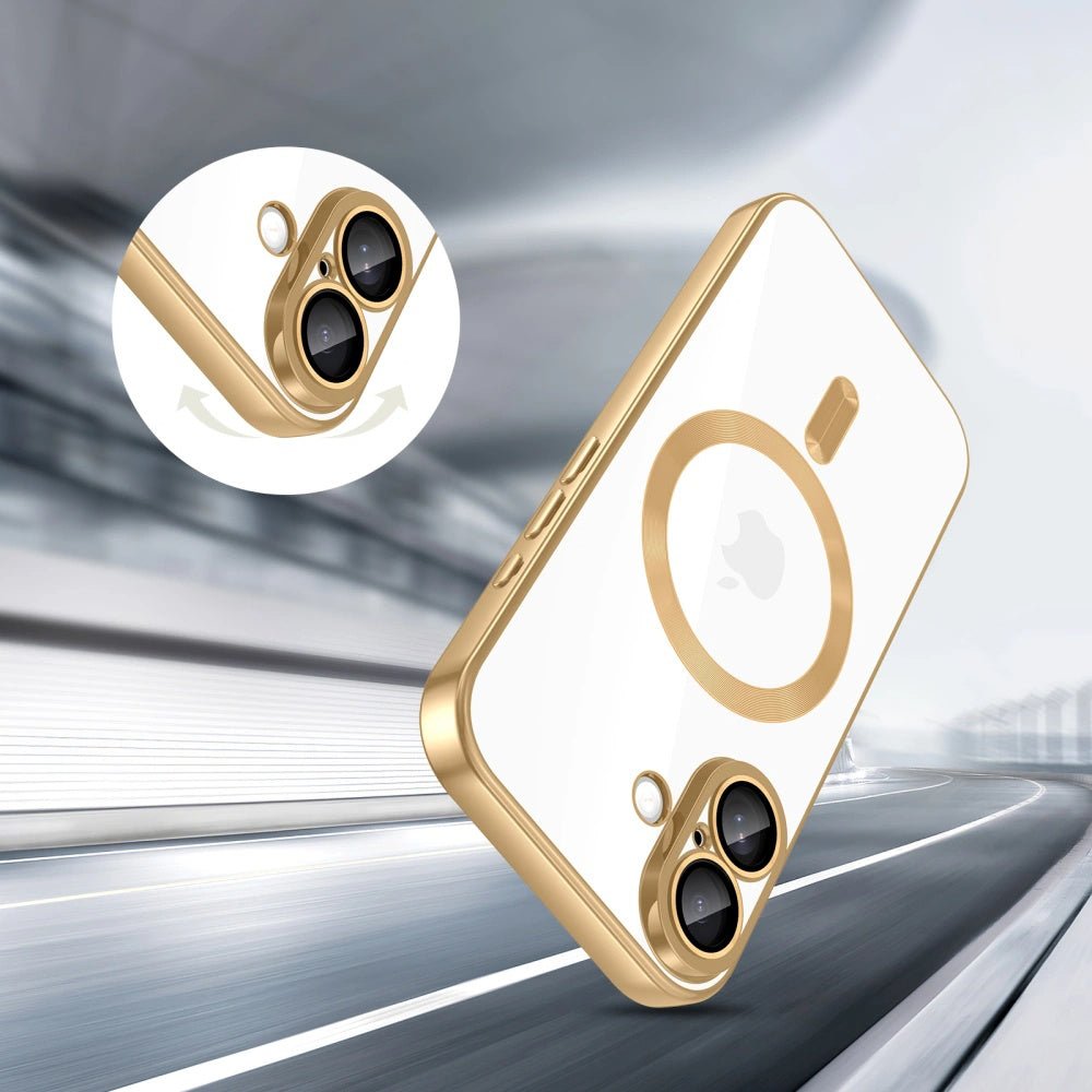 Techsuit iPhone 17 - Θήκη Σιλικόνης - Luxury Crystal MagSafe - Silver