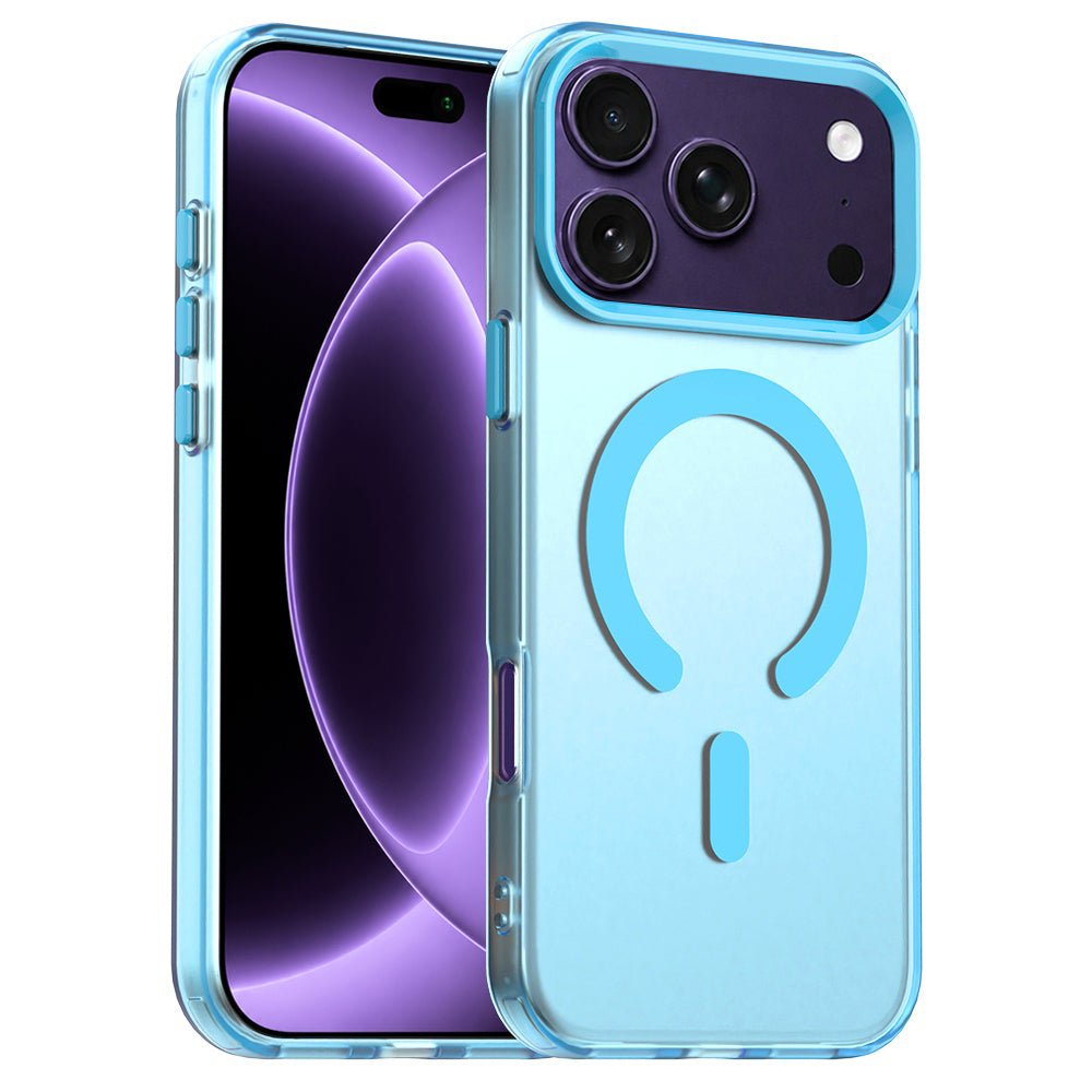 Techsuit iPhone 18 Pro / iPhone 17 Pro - Σκληρή Θήκη με Πλαίσιο Σιλικόνης και MagSafe - CandyCase - Blue