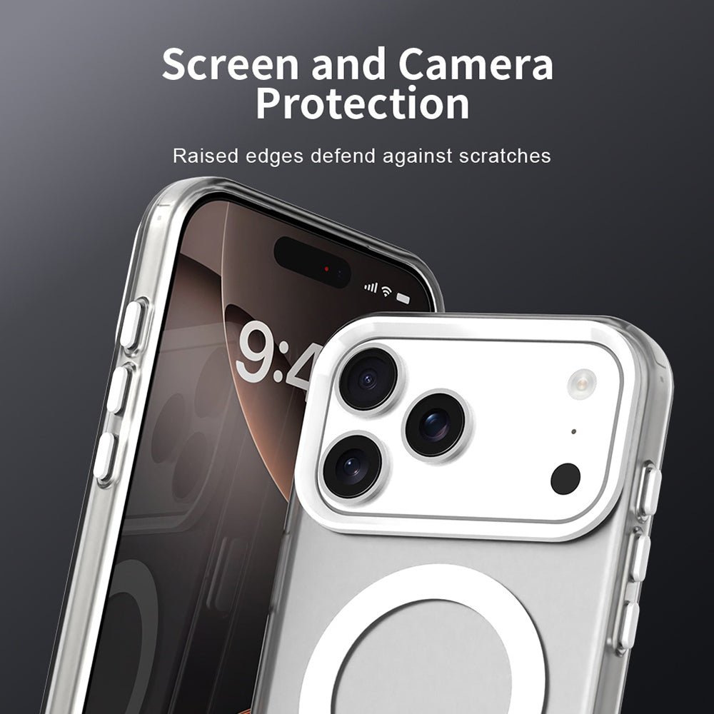 Techsuit iPhone 18 Pro / iPhone 17 Pro - Σκληρή Θήκη με Πλαίσιο Σιλικόνης και MagSafe - CandyCase - White
