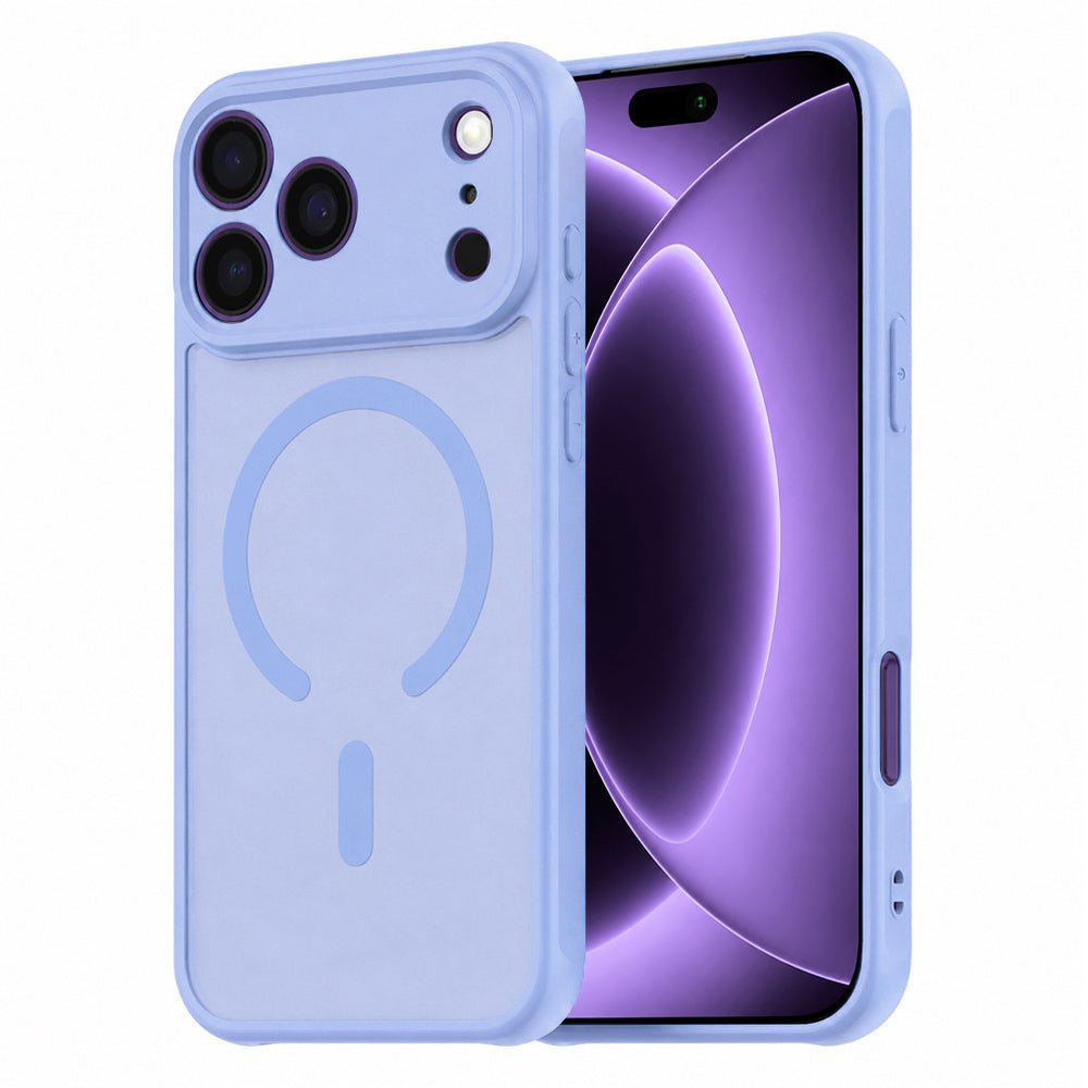 Techsuit iPhone 18 Pro / iPhone 17 Pro - Σκληρή Θήκη με Πλαίσιο Σιλικόνης και MagSafe - HaloFrost II - Light Blue