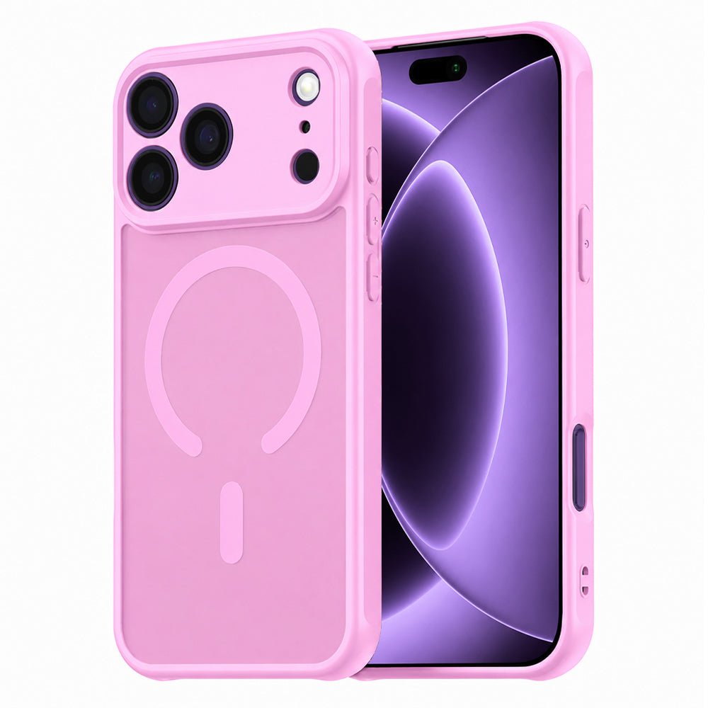 Techsuit iPhone 18 Pro / iPhone 17 Pro - Σκληρή Θήκη με Πλαίσιο Σιλικόνης και MagSafe - HaloFrost II - Pink