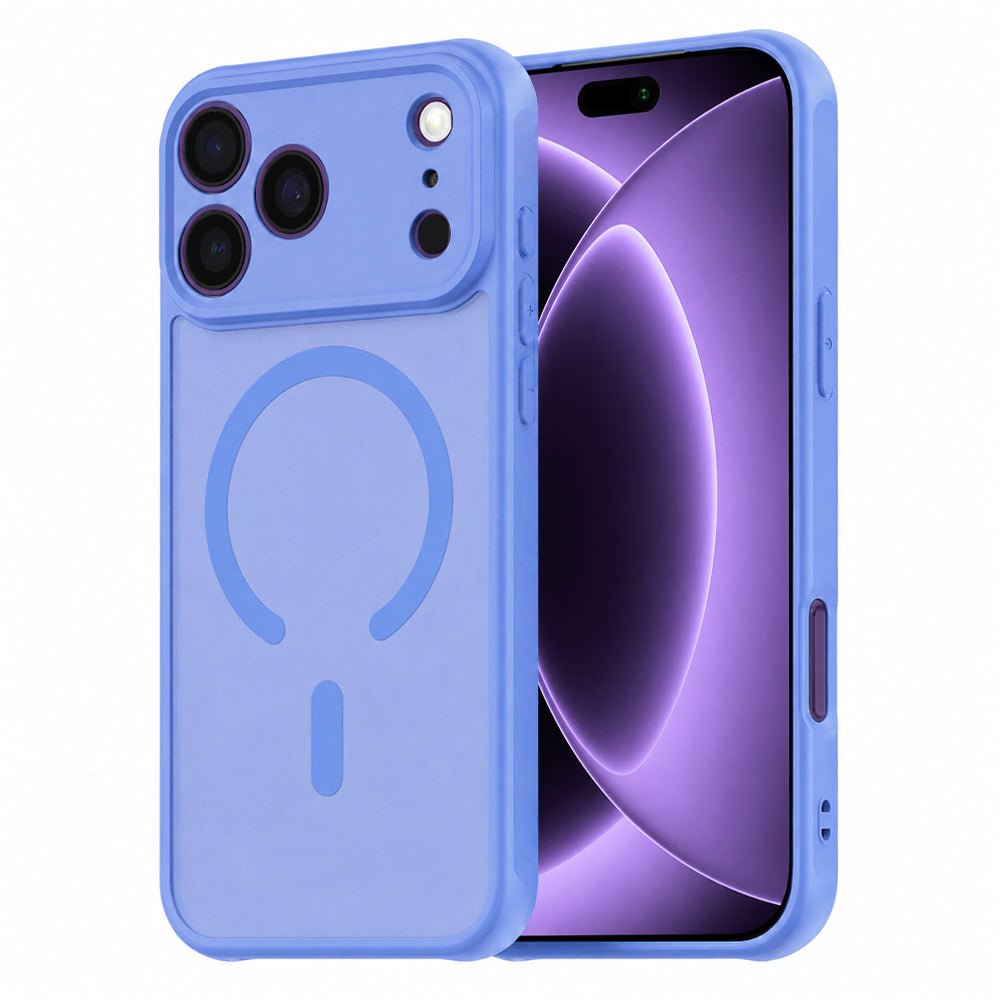 Techsuit iPhone 18 Pro / iPhone 17 Pro - Σκληρή Θήκη με Πλαίσιο Σιλικόνης και MagSafe - HaloFrost II - Sky Blue