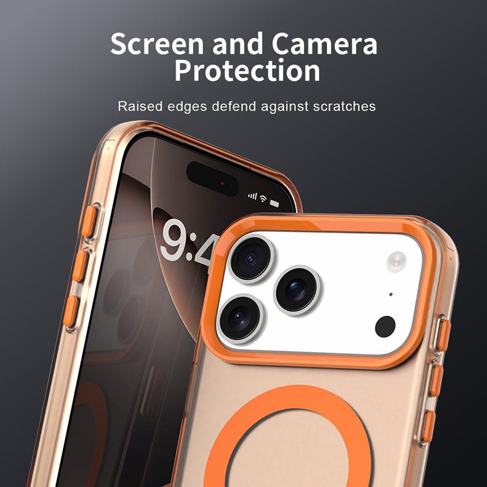 Techsuit iPhone 18 Pro Max / iPhone 17 Pro Max - Σκληρή Θήκη με Πλαίσιο Σιλικόνης και MagSafe - CandyCase - Orange