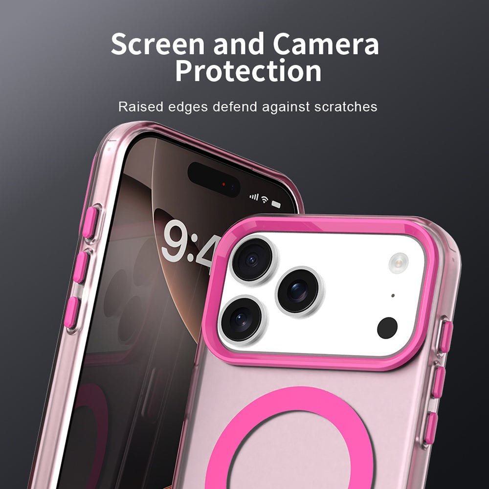 Techsuit iPhone 18 Pro Max / iPhone 17 Pro Max - Σκληρή Θήκη με Πλαίσιο Σιλικόνης και MagSafe - CandyCase - Pink