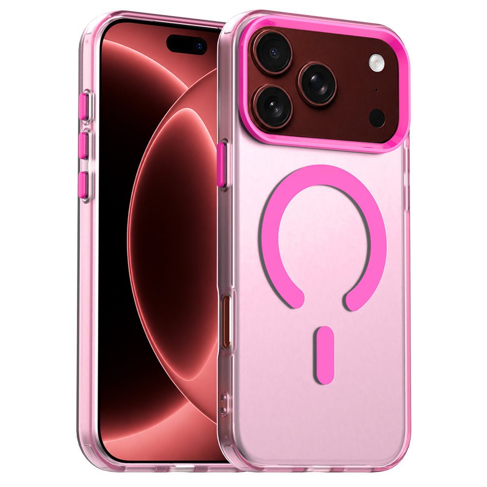 Techsuit iPhone 18 Pro Max / iPhone 17 Pro Max - Σκληρή Θήκη με Πλαίσιο Σιλικόνης και MagSafe - CandyCase - Pink