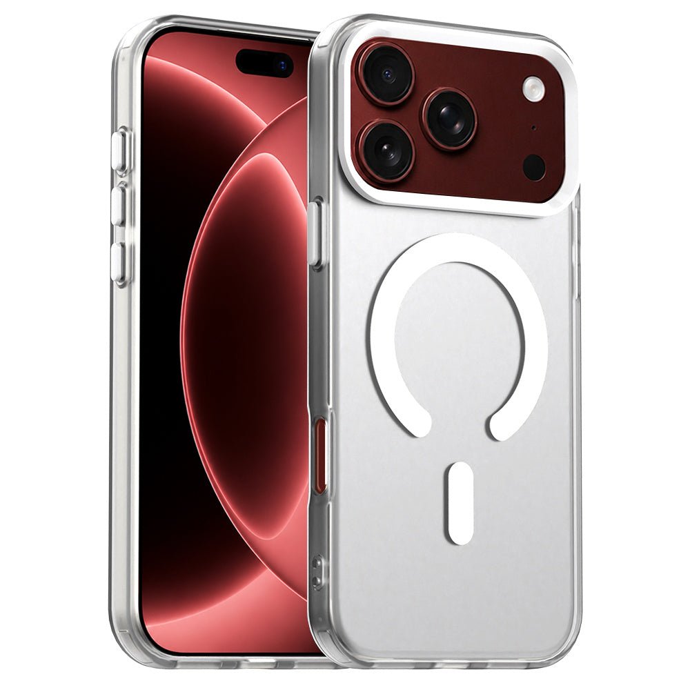 Techsuit iPhone 18 Pro Max / iPhone 17 Pro Max - Σκληρή Θήκη με Πλαίσιο Σιλικόνης και MagSafe - CandyCase - White