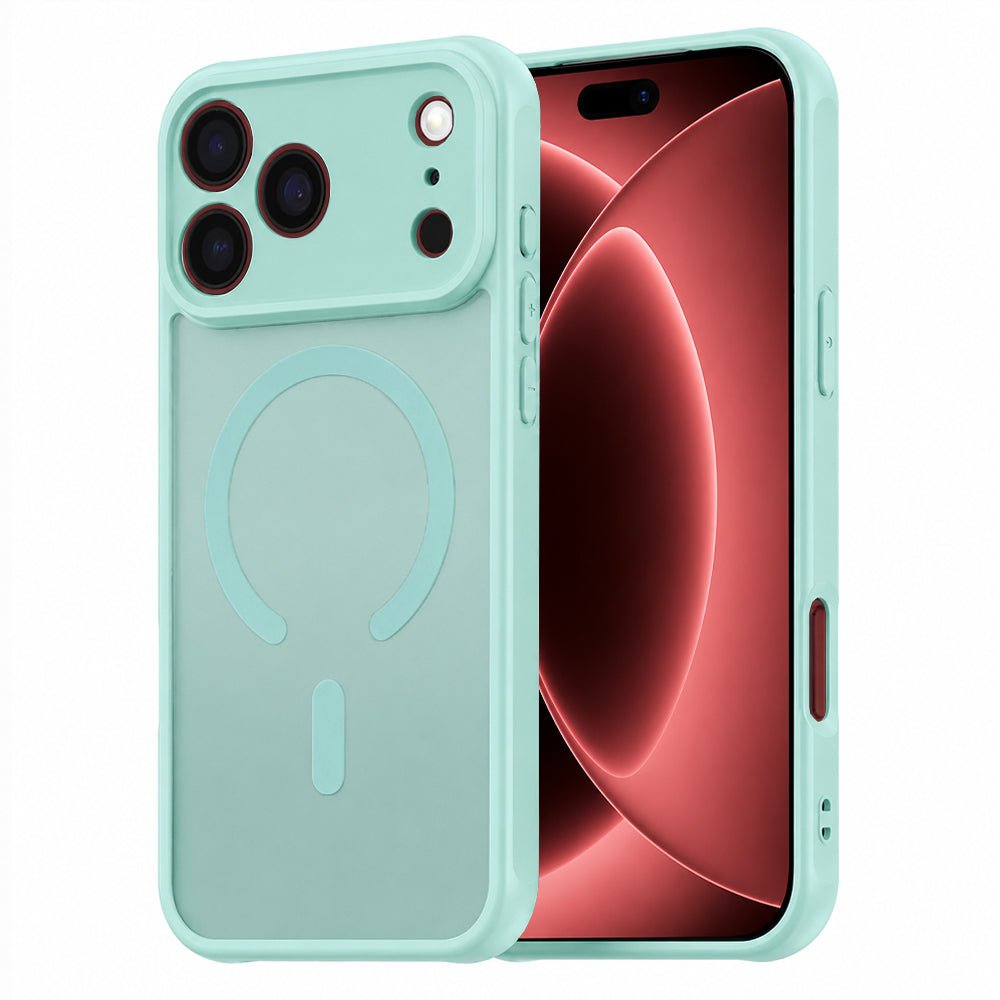 Techsuit iPhone 18 Pro Max / iPhone 17 Pro Max - Σκληρή Θήκη με Πλαίσιο Σιλικόνης και MagSafe - HaloFrost II - Mint Green