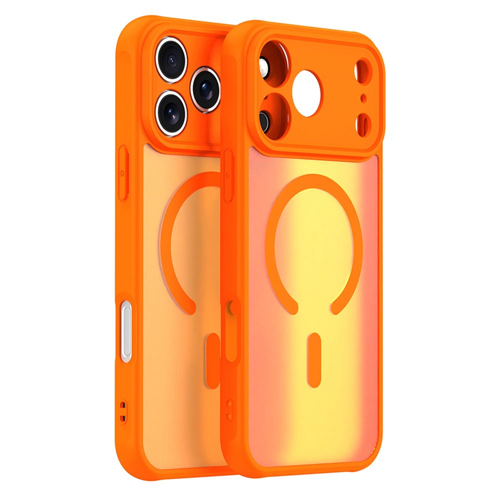 Techsuit iPhone 18 Pro Max / iPhone 17 Pro Max - Σκληρή Θήκη με Πλαίσιο Σιλικόνης και MagSafe - HaloFrost II - Orange
