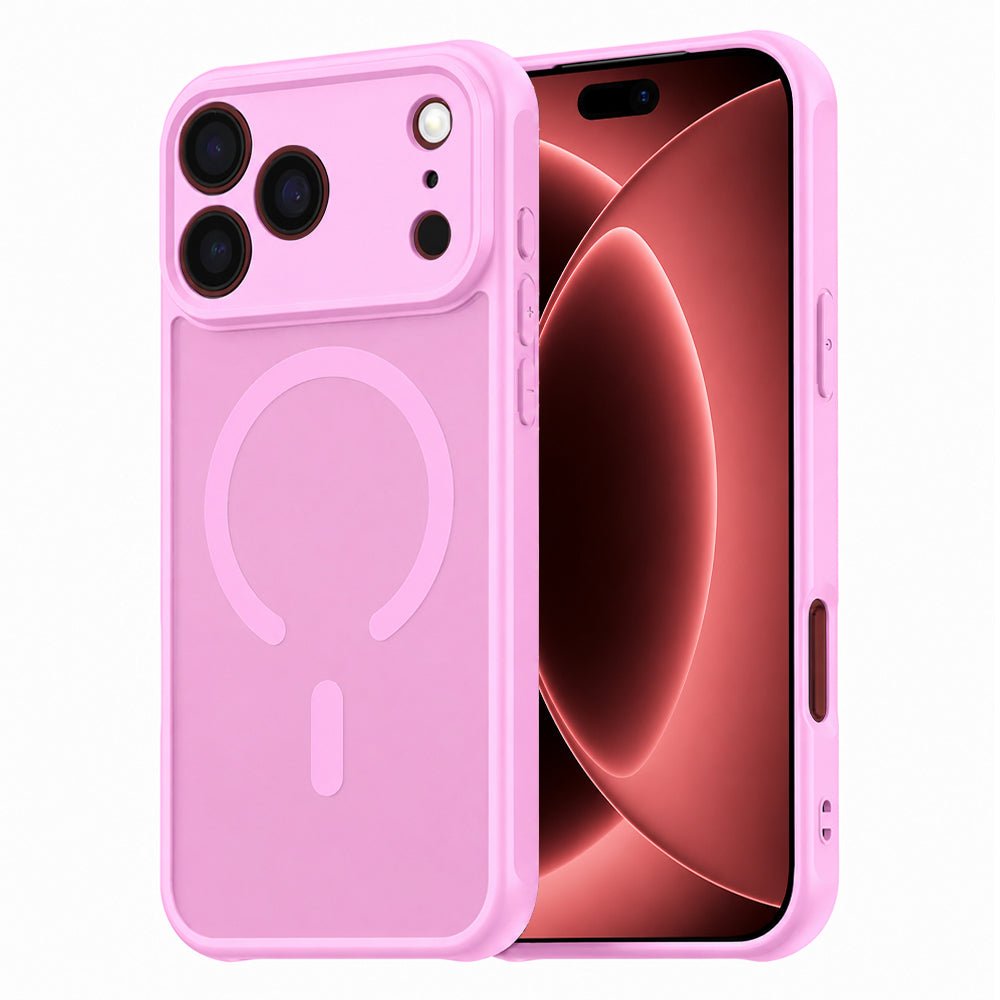 Techsuit iPhone 18 Pro Max / iPhone 17 Pro Max - Σκληρή Θήκη με Πλαίσιο Σιλικόνης και MagSafe - HaloFrost II - Pink
