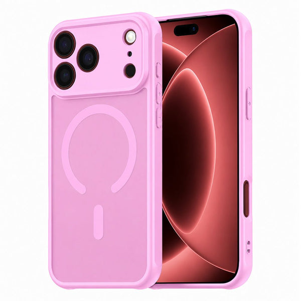 Techsuit iPhone 18 Pro Max / iPhone 17 Pro Max - Σκληρή Θήκη με Πλαίσιο Σιλικόνης και MagSafe - HaloFrost II - Pink