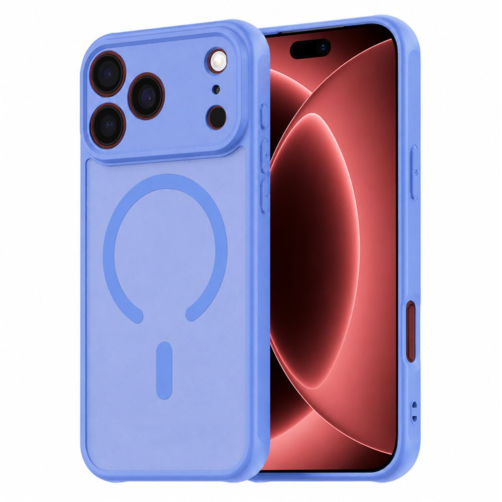 Techsuit iPhone 18 Pro Max / iPhone 17 Pro Max - Σκληρή Θήκη με Πλαίσιο Σιλικόνης και MagSafe - HaloFrost II - Sky Blue