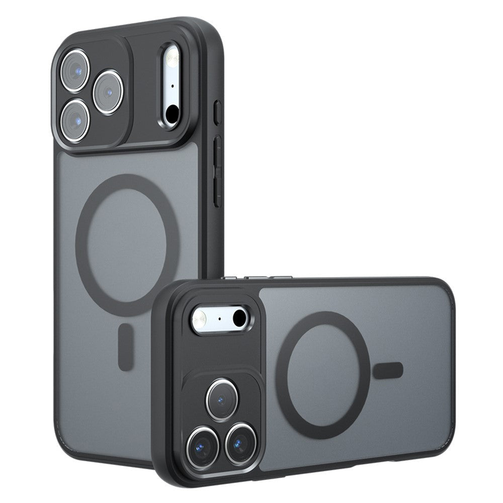 Techsuit iPhone 18 Pro Max / iPhone 17 Pro Max - Σκληρή Θήκη με Πλαίσιο Σιλικόνης και MagSafe - PureFrost - Frosted Black