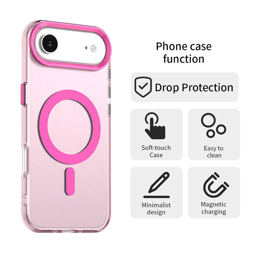 Techsuit iPhone Air - Σκληρή Θήκη με Πλαίσιο Σιλικόνης και MagSafe - CandyCase MagSafe - Pink