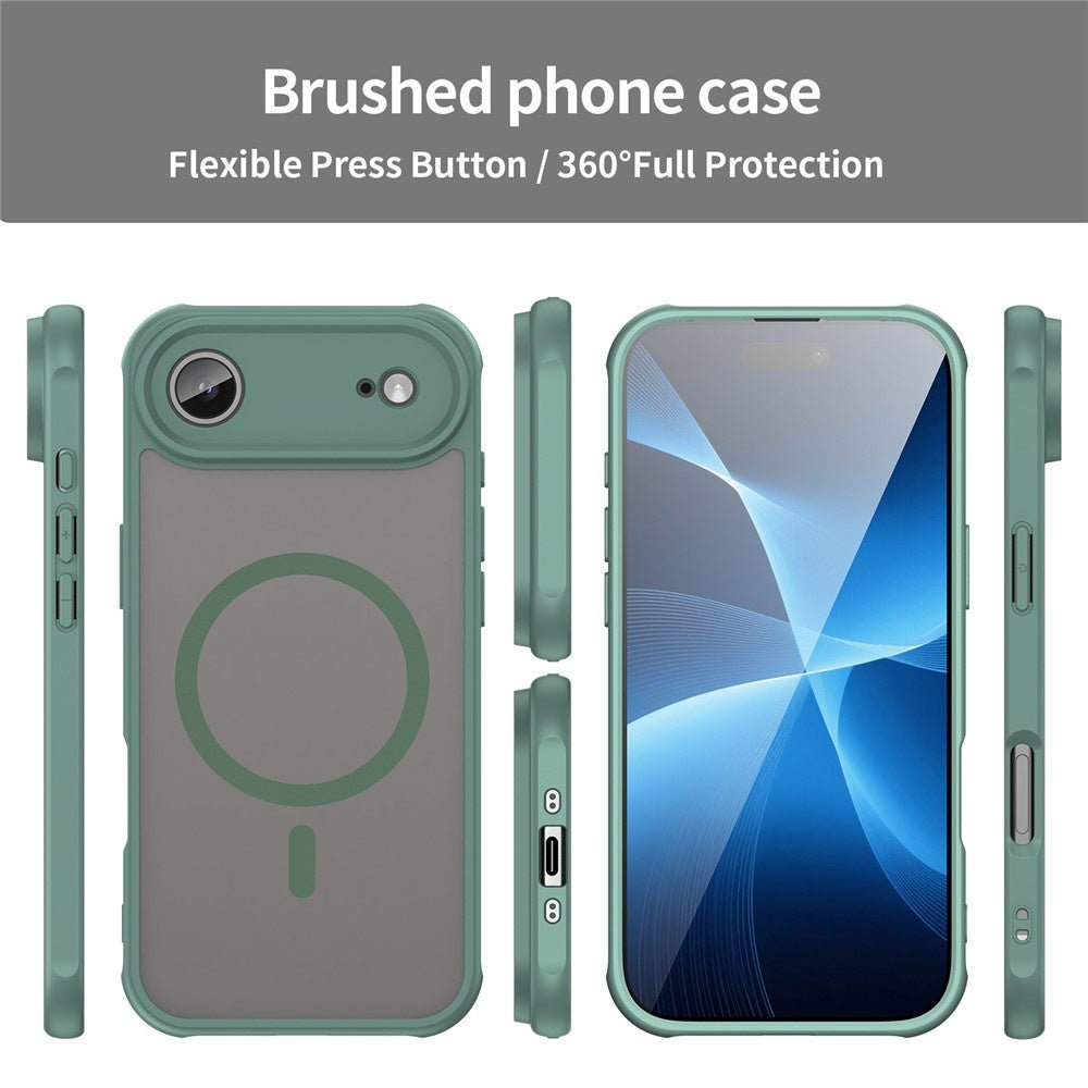 Techsuit iPhone Air - Σκληρή Θήκη με Πλαίσιο Σιλικόνης και MagSafe - HaloFrost II MagSafe - Green