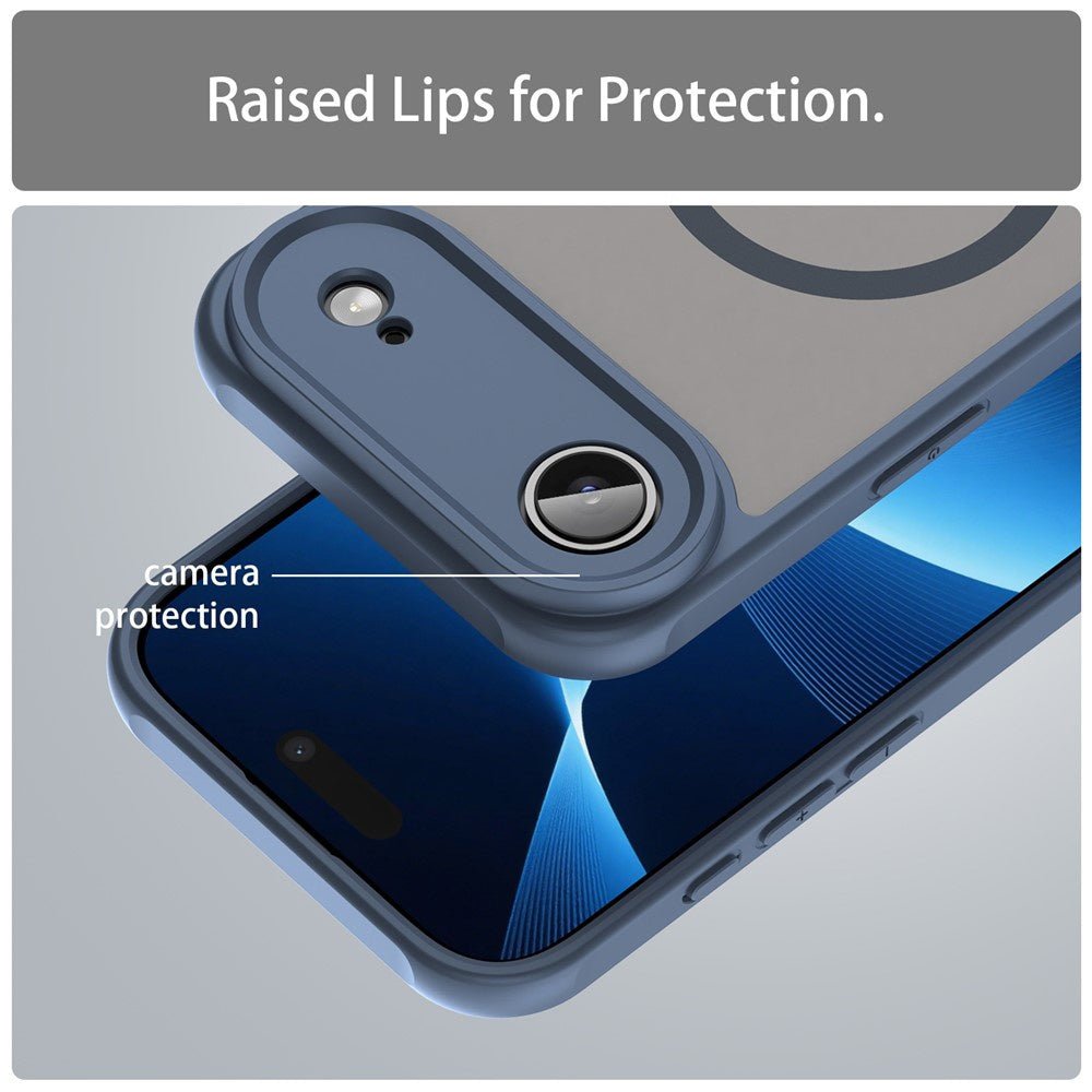 Techsuit iPhone Air - Σκληρή Θήκη με Πλαίσιο Σιλικόνης και MagSafe - HaloFrost II MagSafe - Navy Blue