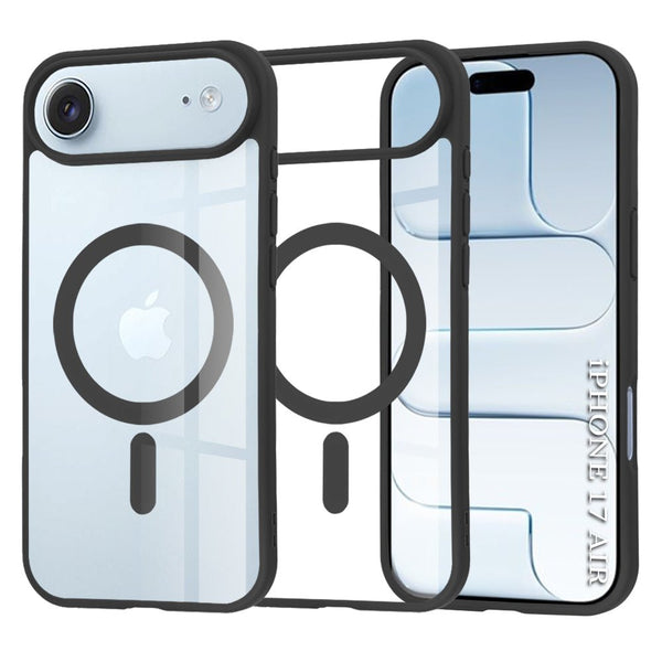 Techsuit iPhone Air - Σκληρή Θήκη με Πλαίσιο Σιλικόνης - MagSafe Pro - Clear / Black