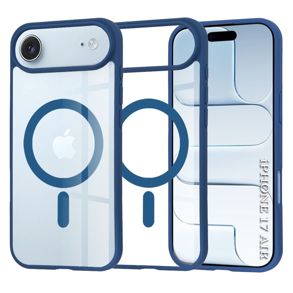 Techsuit iPhone Air - Σκληρή Θήκη με Πλαίσιο Σιλικόνης - MagSafe Pro - Clear / Blue