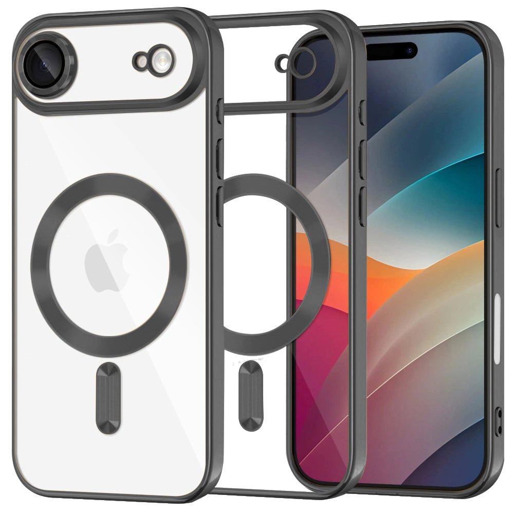 Techsuit iPhone Air - Θήκη Σιλικόνης - Luxury Crystal MagSafe - Black / Clear