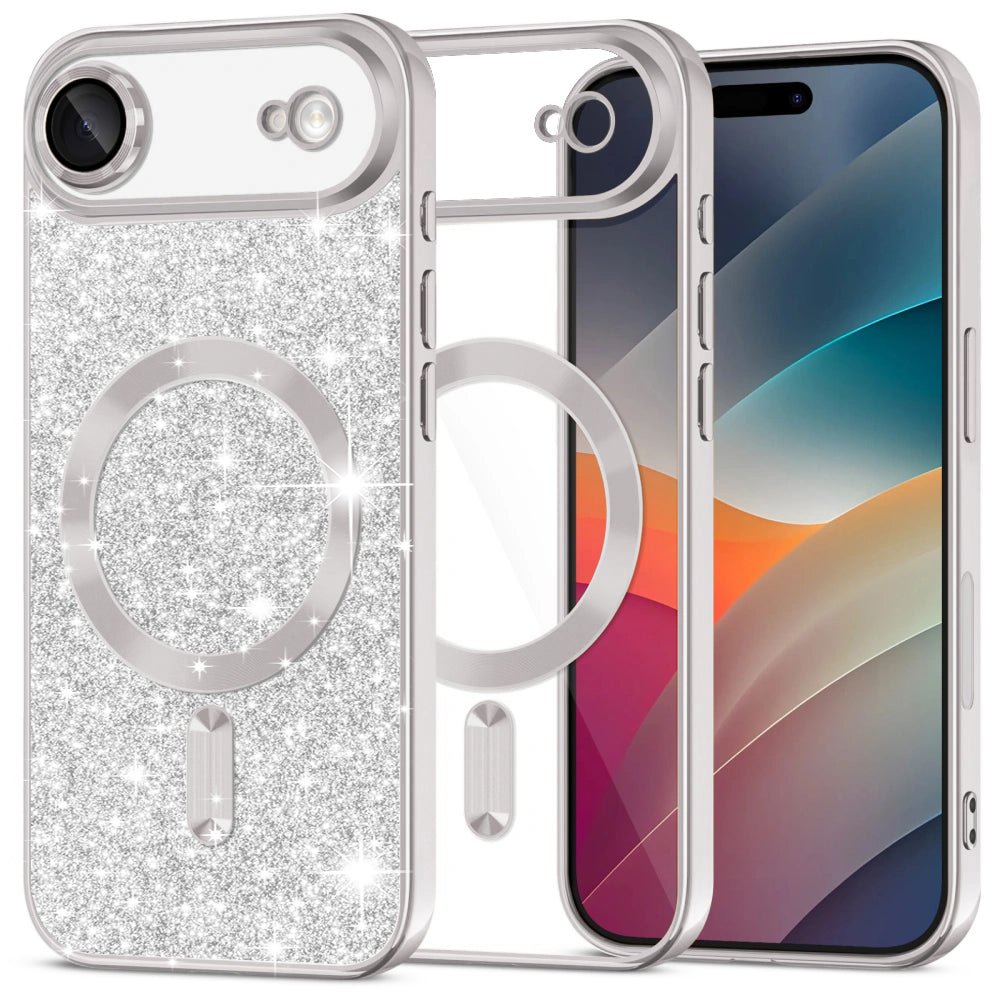 Techsuit iPhone Air - Θήκη Σιλικόνης - Luxury Glitter MagSafe - Silver