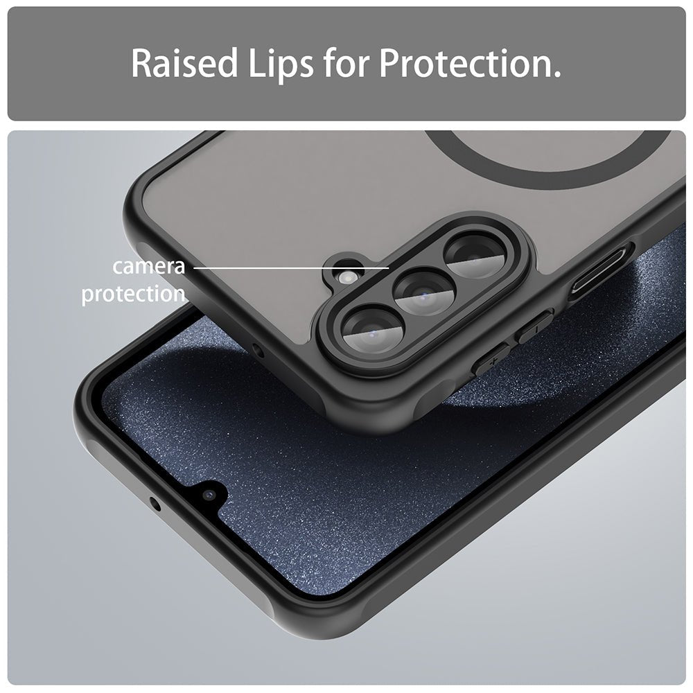 Techsuit Samsung Galaxy A17 4G / 5G - Σκληρή Θήκη με Πλαίσιο Σιλικόνης και MagSafe - HaloFrost II MagSafe - Black