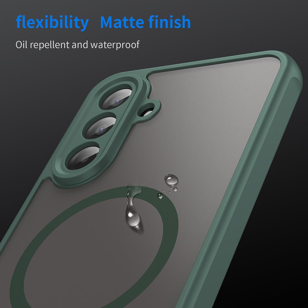Techsuit Samsung Galaxy A17 4G / 5G - Σκληρή Θήκη με Πλαίσιο Σιλικόνης και MagSafe - HaloFrost II MagSafe - Green