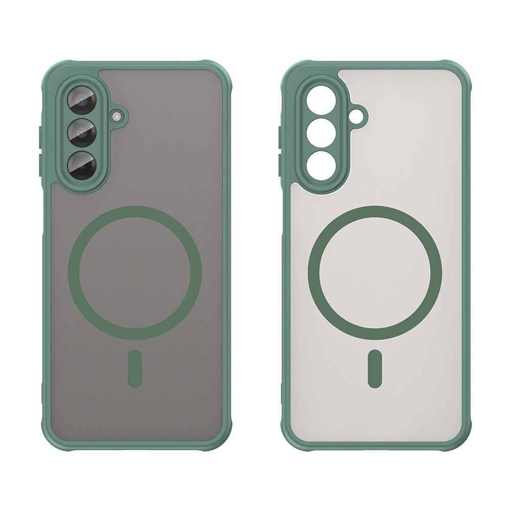 Techsuit Samsung Galaxy A17 4G / 5G - Σκληρή Θήκη με Πλαίσιο Σιλικόνης και MagSafe - HaloFrost II MagSafe - Green