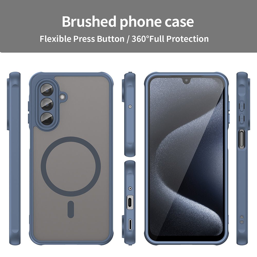 Techsuit Samsung Galaxy A17 4G / 5G - Σκληρή Θήκη με Πλαίσιο Σιλικόνης και MagSafe - HaloFrost II MagSafe - Navy Blue