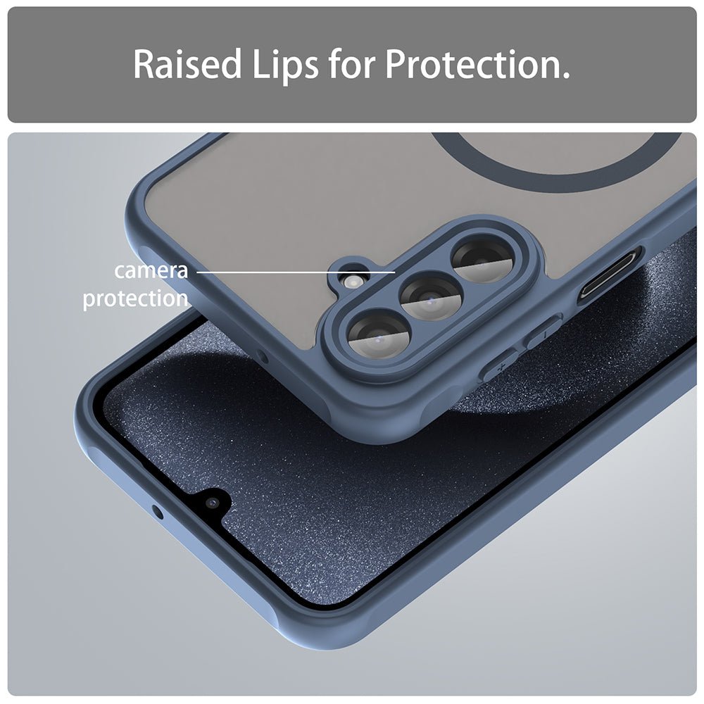 Techsuit Samsung Galaxy A17 4G / 5G - Σκληρή Θήκη με Πλαίσιο Σιλικόνης και MagSafe - HaloFrost II MagSafe - Navy Blue