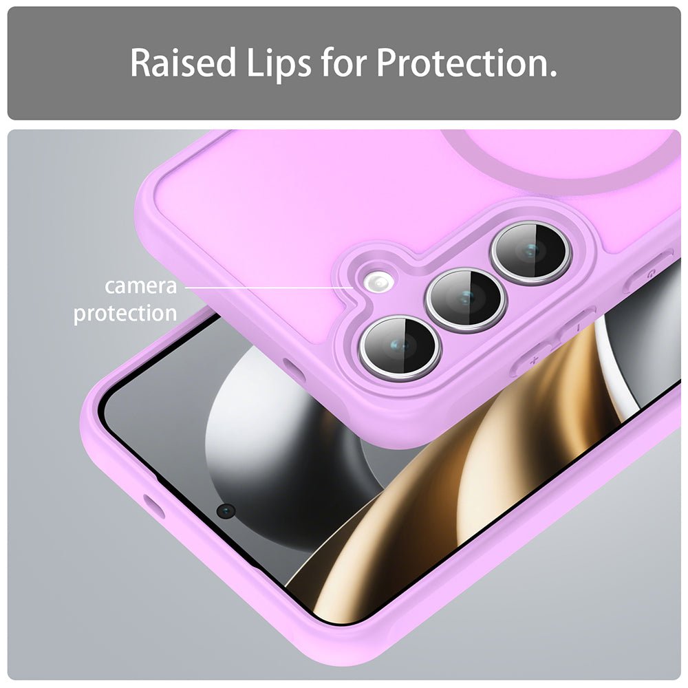 Techsuit Samsung Galaxy A17 4G / 5G - Σκληρή Θήκη με Πλαίσιο Σιλικόνης και MagSafe - HaloFrost II MagSafe - Pink