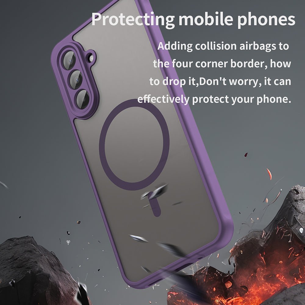 Techsuit Samsung Galaxy A17 4G / 5G - Σκληρή Θήκη με Πλαίσιο Σιλικόνης και MagSafe - HaloFrost II MagSafe - Purple