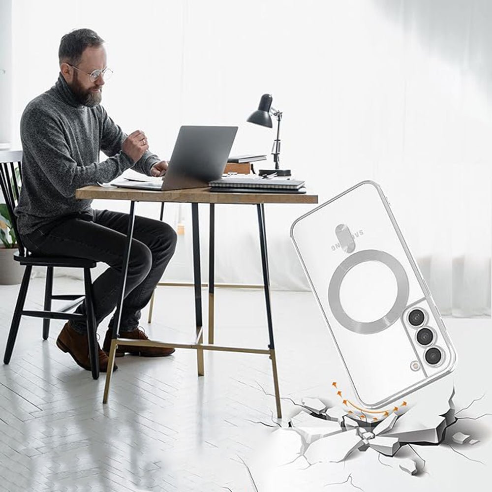 Techsuit Samsung Galaxy A17 4G / 5G - Θήκη Σιλικόνης - Luxury Crystal MagSafe - Deep Green / Clear