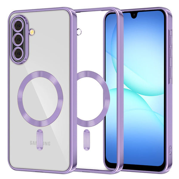 Techsuit Samsung Galaxy A17 4G / 5G - Θήκη Σιλικόνης - Luxury Crystal MagSafe - Light Purple / Clear
