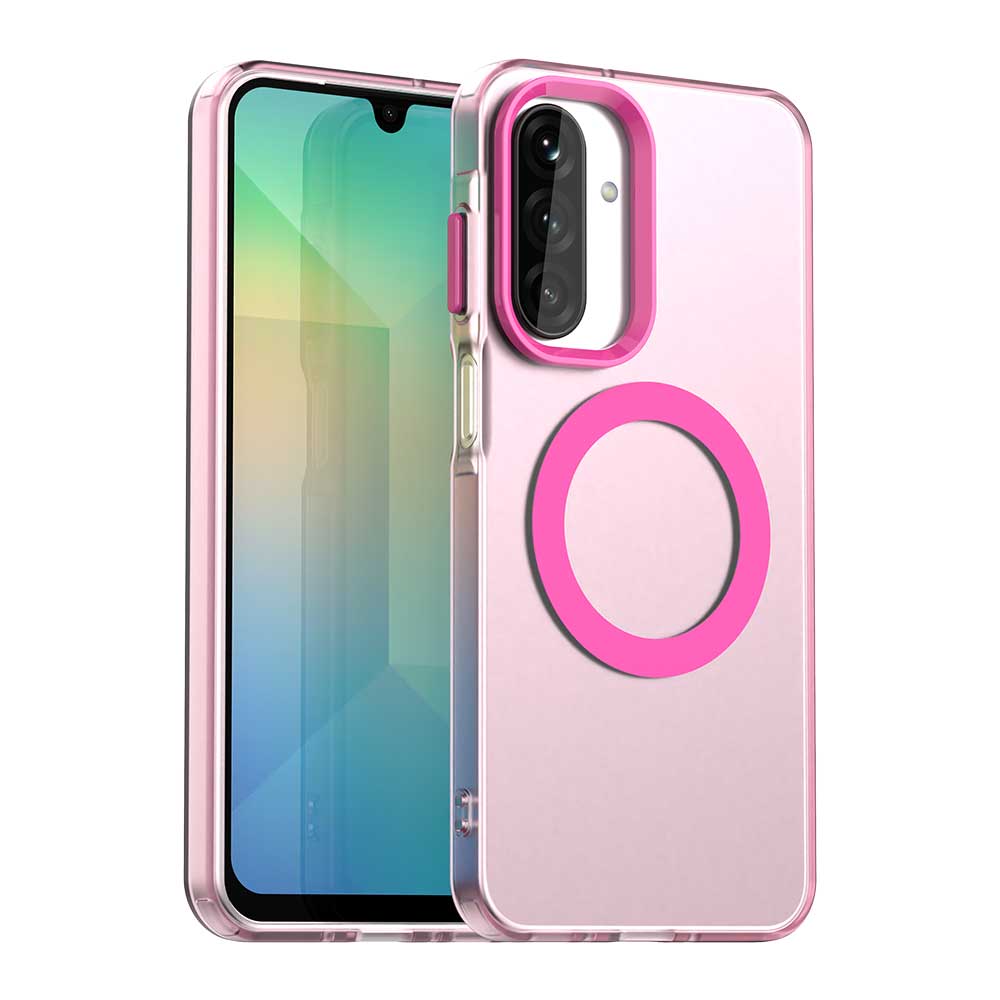Techsuit Samsung Galaxy A18 4G / A17 4G / 5G - Σκληρή Θήκη με Πλαίσιο Σιλικόνης και MagSafe - CandyCase - Pink