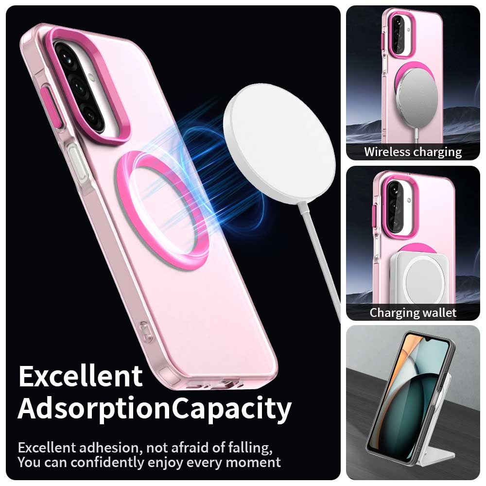 Techsuit Samsung Galaxy A18 4G / A17 4G / 5G - Σκληρή Θήκη με Πλαίσιο Σιλικόνης και MagSafe - CandyCase - Pink