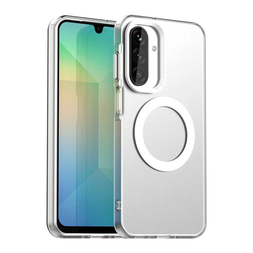 Techsuit Samsung Galaxy A18 4G / A17 4G / 5G - Σκληρή Θήκη με Πλαίσιο Σιλικόνης και MagSafe - CandyCase - White