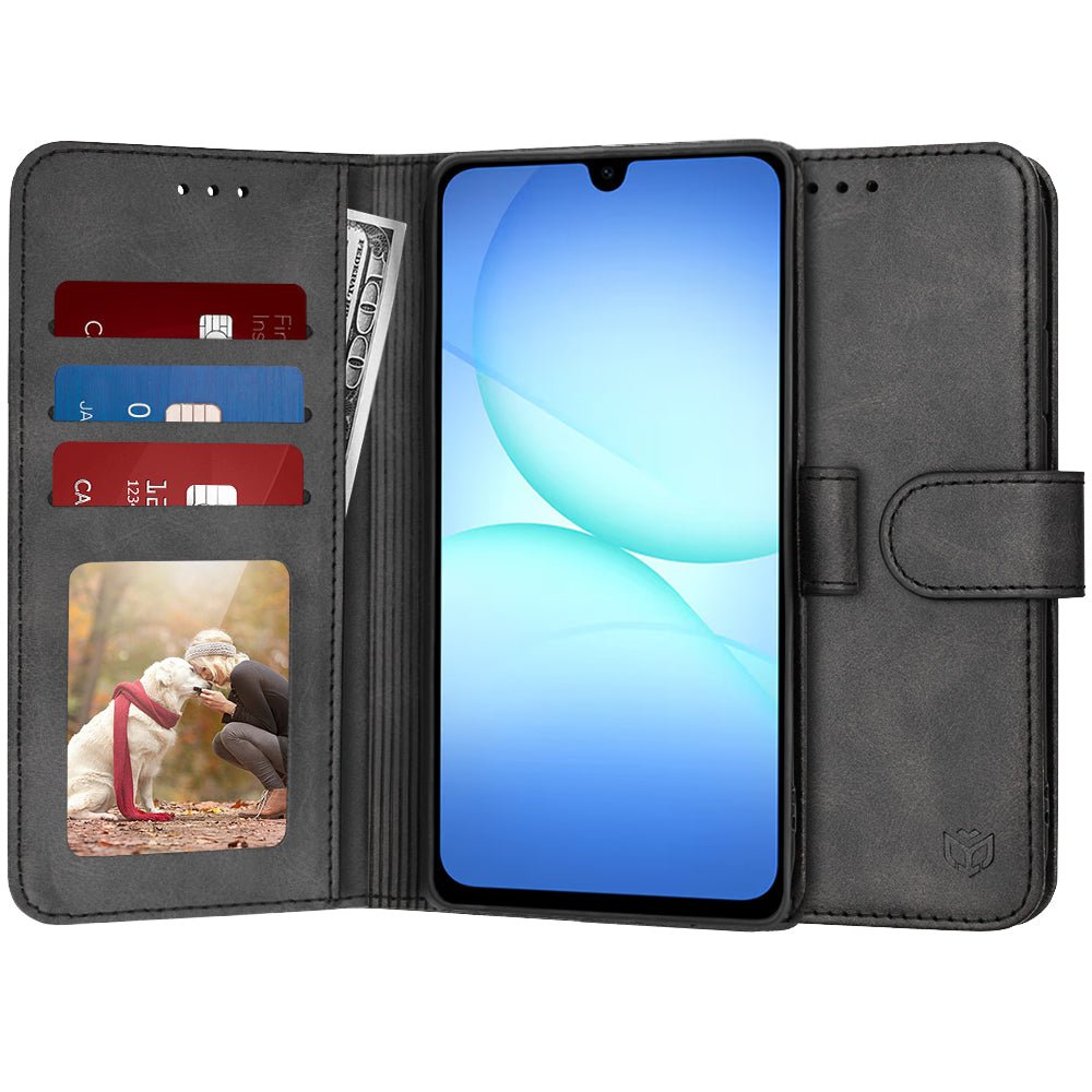 Techsuit Samsung Galaxy A18 4G / A17 4G / 5G - Θήκη Πορτοφόλι από Δερματίνη με Stand - Diary Book - Black