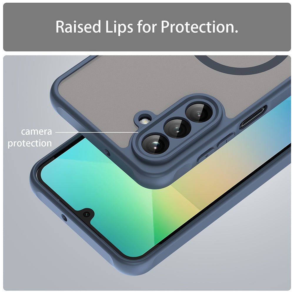 Techsuit Samsung Galaxy A26 5G - Σκληρή Θήκη με Πλαίσιο Σιλικόνης και MagSafe - HaloFrost II MagSafe - Navy Blue