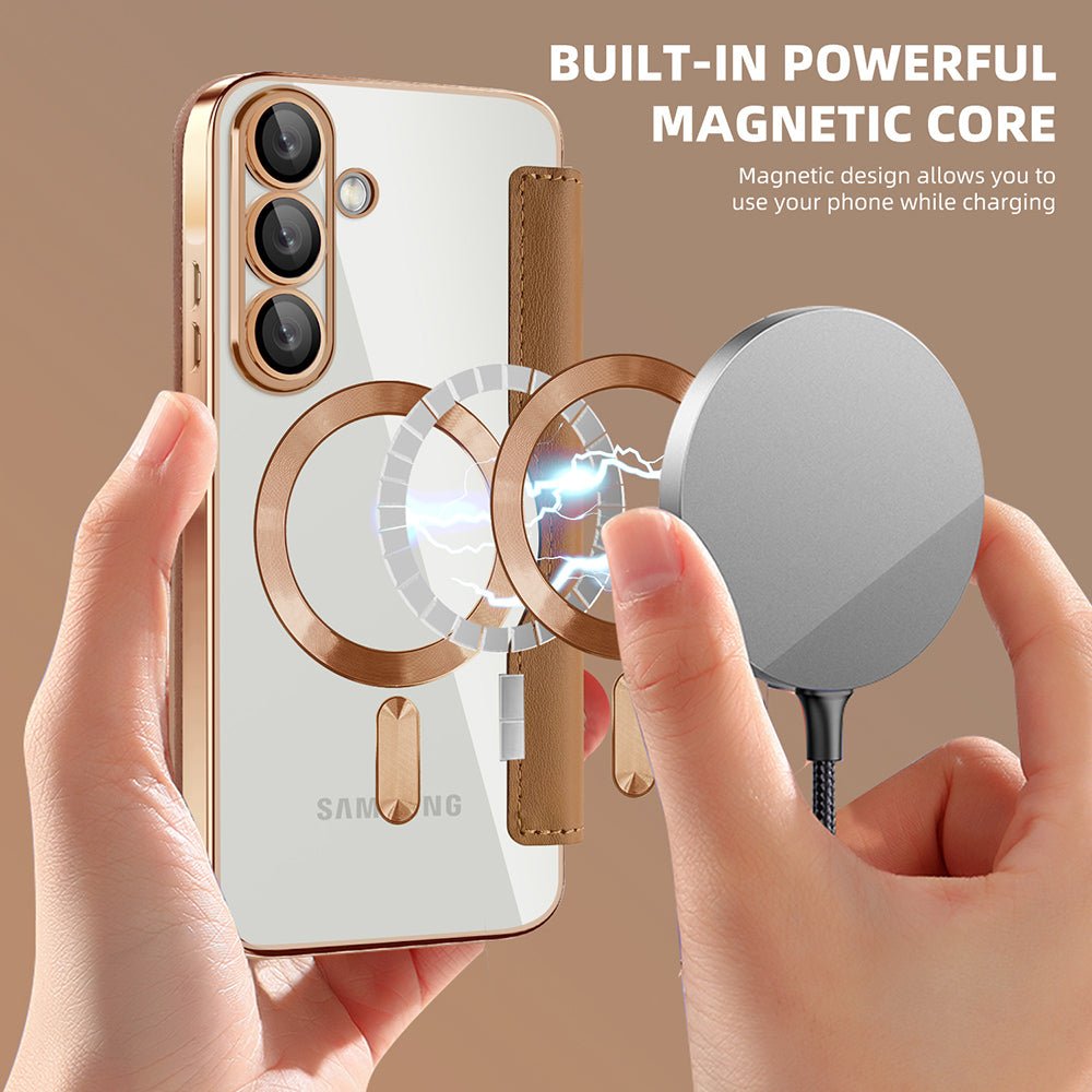 Techsuit Samsung Galaxy A26 5G - Θήκη Βιβλίο με MagSafe με Υποδοχές Καρτών και RFID Προστασία - SmartMag Book Case - Brown