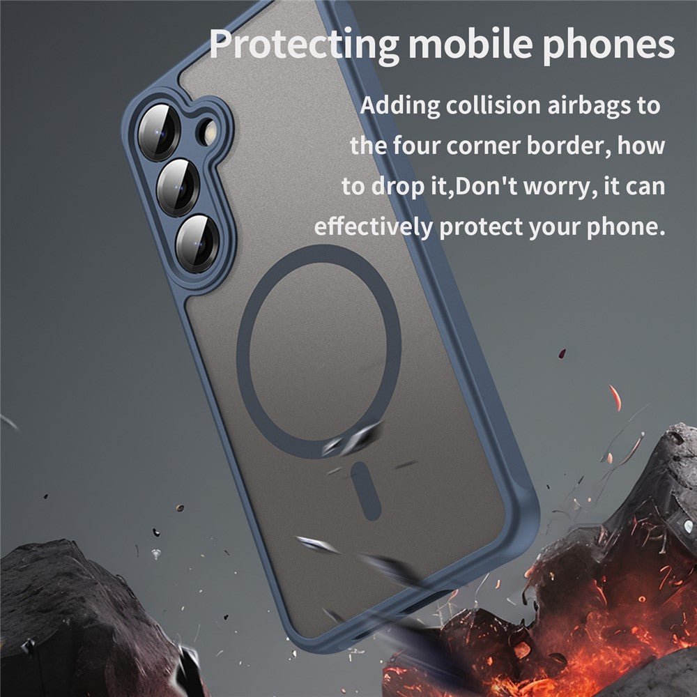 Techsuit Samsung Galaxy A27 5G - Σκληρή Θήκη με Πλαίσιο Σιλικόνης και MagSafe - HaloFrost II MagSafe - Navy Blue