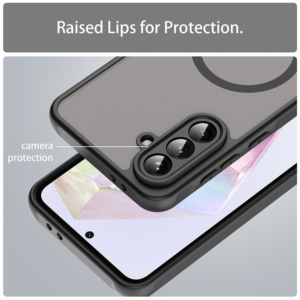 Techsuit Samsung Galaxy A36 5G - Σκληρή Θήκη με Πλαίσιο Σιλικόνης και MagSafe - HaloFrost II MagSafe - Black