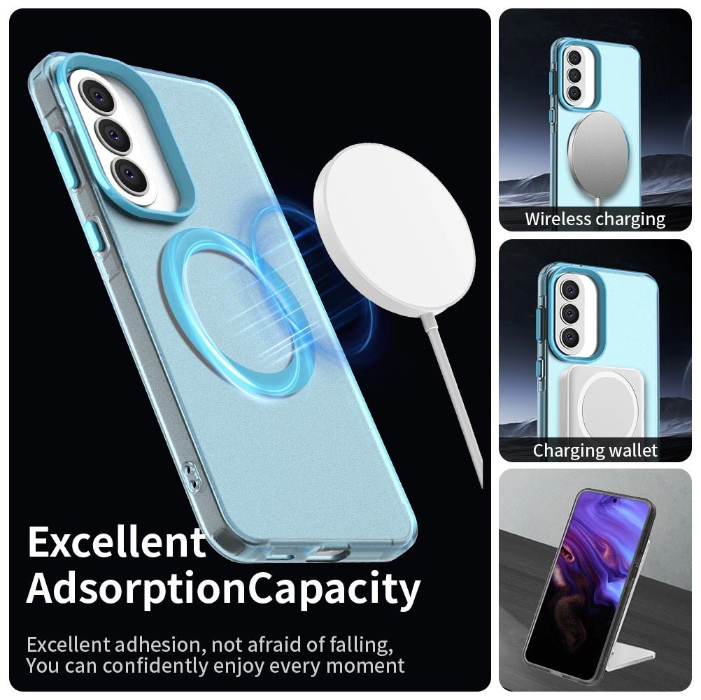 Techsuit Samsung Galaxy A37 5G - Σκληρή Θήκη με Πλαίσιο Σιλικόνης και MagSafe - CandyCase MagSafe - Blue