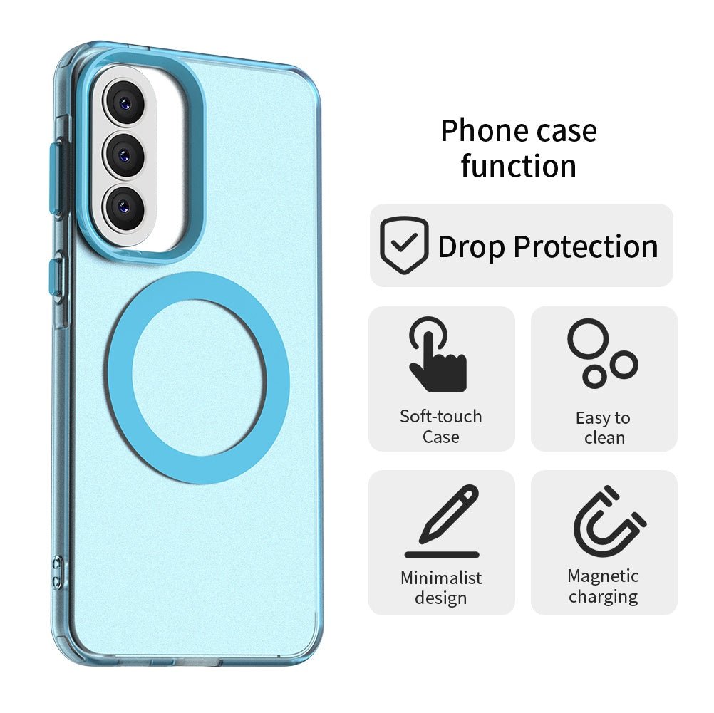 Techsuit Samsung Galaxy A37 5G - Σκληρή Θήκη με Πλαίσιο Σιλικόνης και MagSafe - CandyCase MagSafe - Blue
