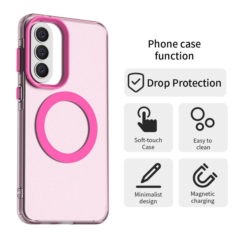 Techsuit Samsung Galaxy A37 5G - Σκληρή Θήκη με Πλαίσιο Σιλικόνης και MagSafe - CandyCase MagSafe - Pink