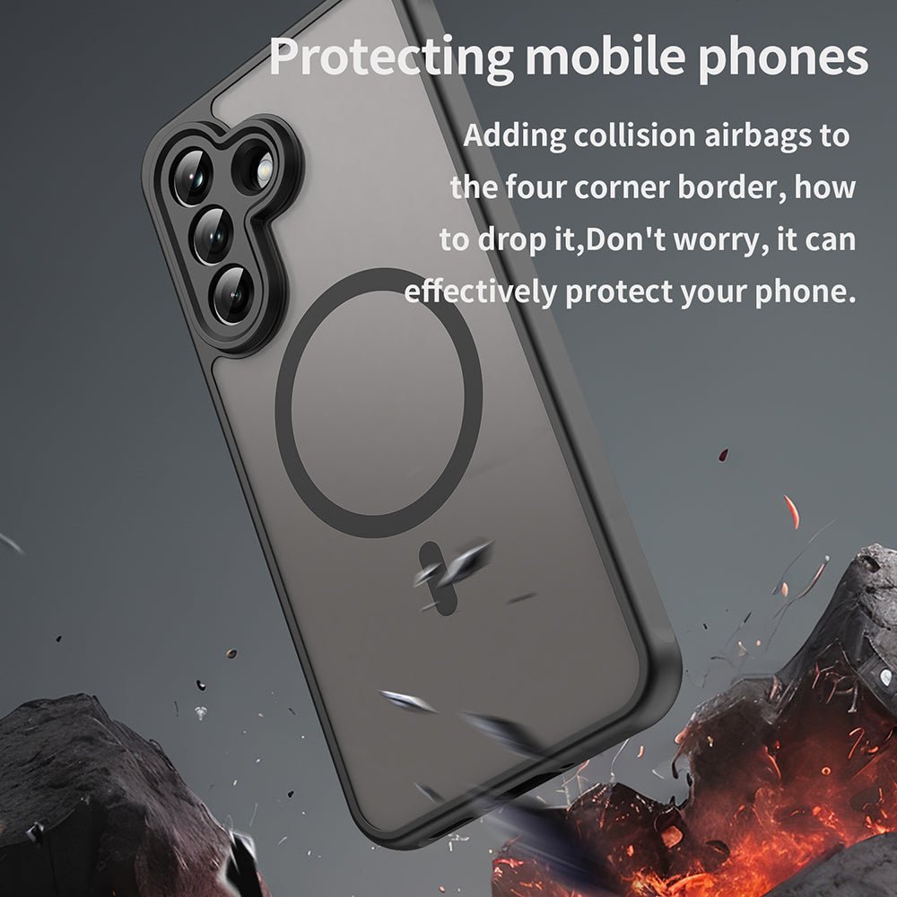 Techsuit Samsung Galaxy A37 5G - Σκληρή Θήκη με Πλαίσιο Σιλικόνης και MagSafe - HaloFrost II MagSafe - Black