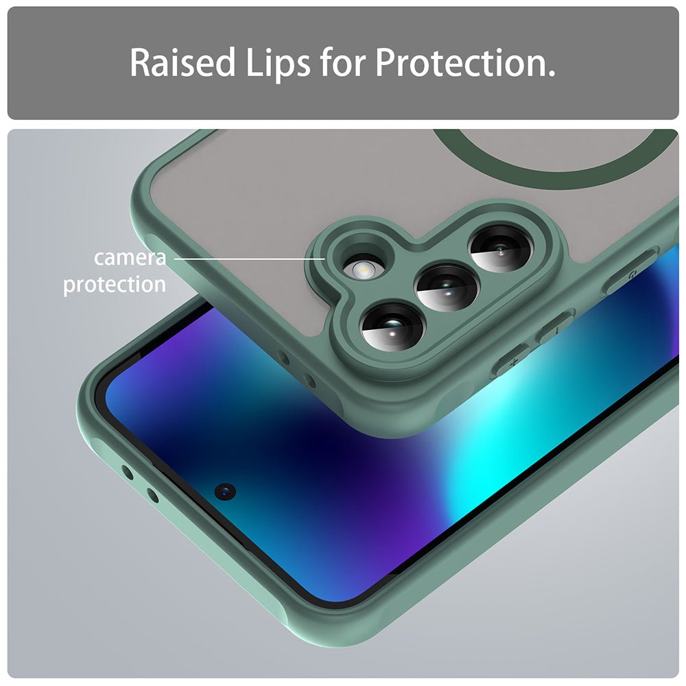 Techsuit Samsung Galaxy A37 5G - Σκληρή Θήκη με Πλαίσιο Σιλικόνης και MagSafe - HaloFrost II MagSafe - Green