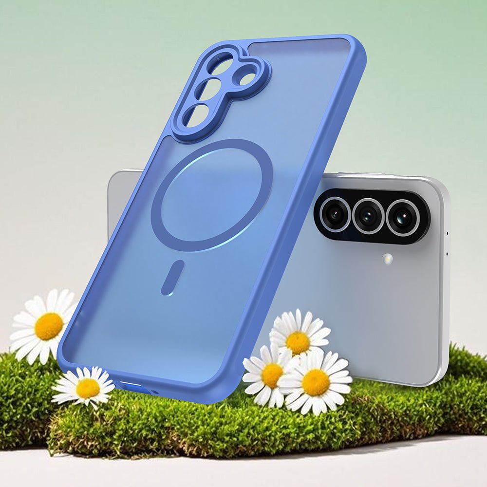 Techsuit Samsung Galaxy A37 5G - Σκληρή Θήκη με Πλαίσιο Σιλικόνης και MagSafe - HaloFrost II MagSafe - Sky Blue