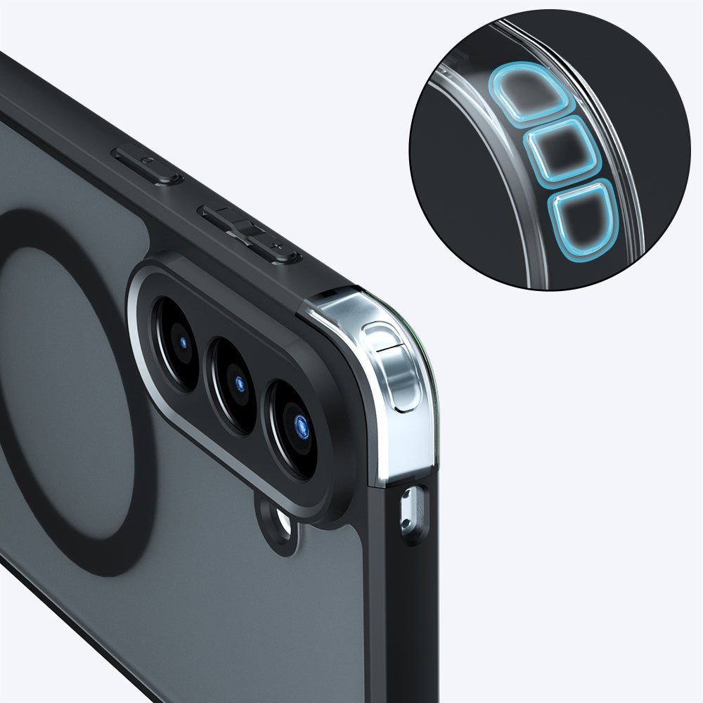 Techsuit Samsung Galaxy A37 5G - Σκληρή Θήκη με Πλαίσιο Σιλικόνης και MagSafe - PureFrost MagSafe - Frosted Black