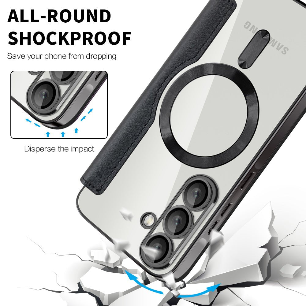 Techsuit Samsung Galaxy A37 5G - Θήκη Βιβλίο με MagSafe με Υποδοχές Καρτών και RFID Προστασία - SmartMag Book Case - Black