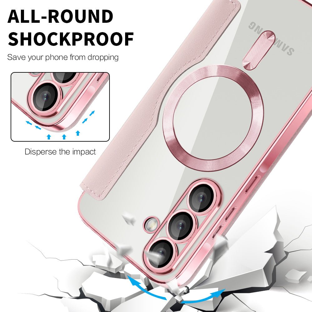 Techsuit Samsung Galaxy A37 5G - Θήκη Βιβλίο με MagSafe με Υποδοχές Καρτών και RFID Προστασία - SmartMag Book Case - Pink