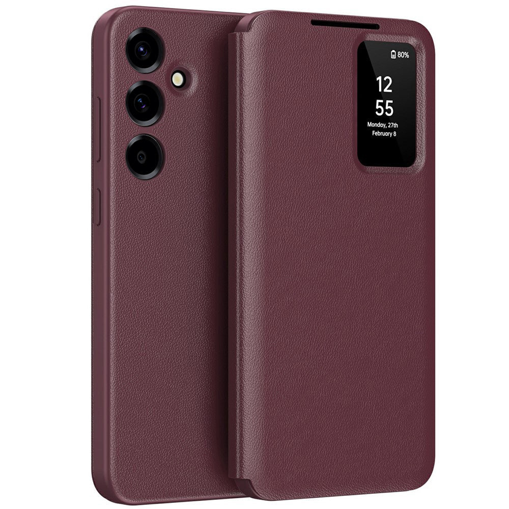 Techsuit Samsung Galaxy A37 5G - Θήκη Βιβλίο με Θέση για 1 Κάρτα - SmartView Series - Red